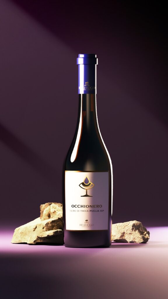 vino nero di troia belluogo occhionero 3d